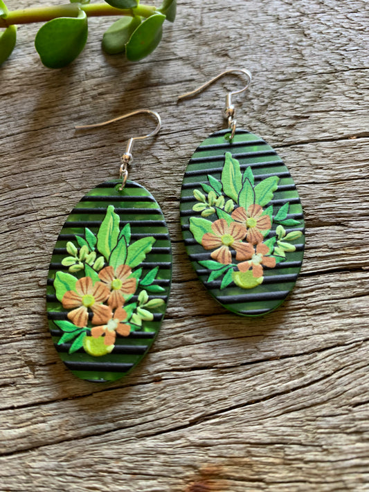 Oval Garden Earrings