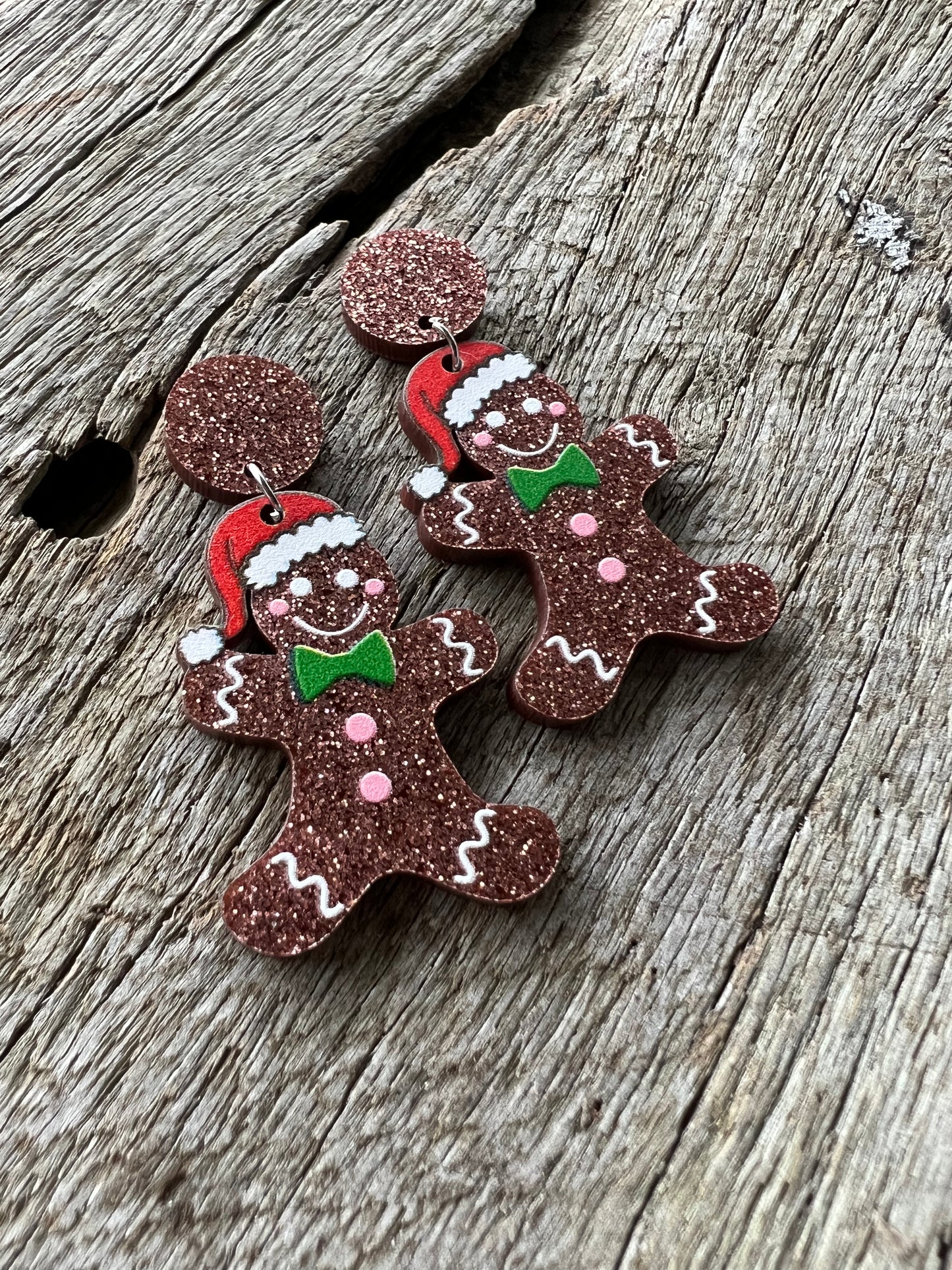Christmas Gingerbread Man Earrings