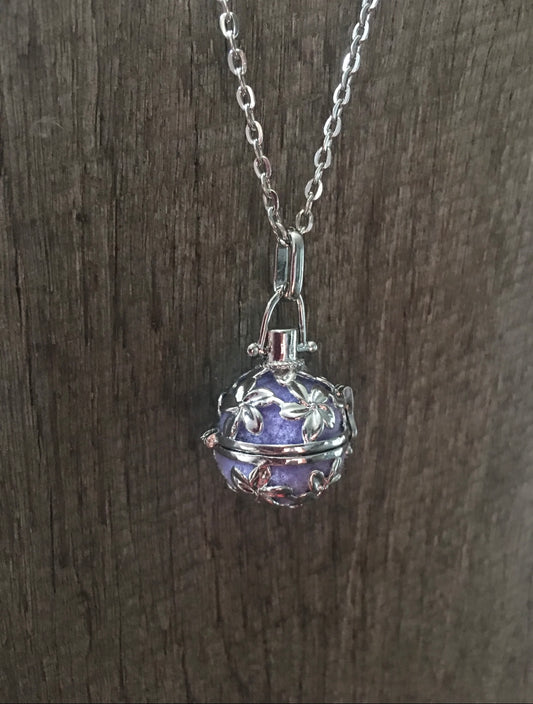 Round Flower Silver Oil Diffuser