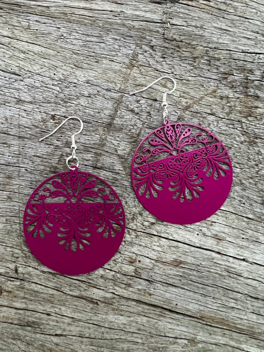 Magenta Lotus Swirl Filigree