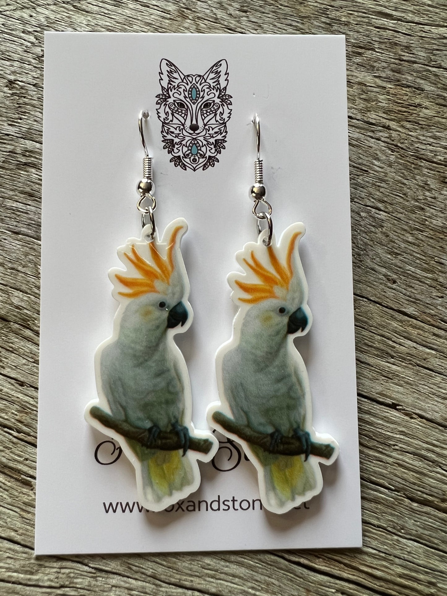 Cockatoo Bird Earrings