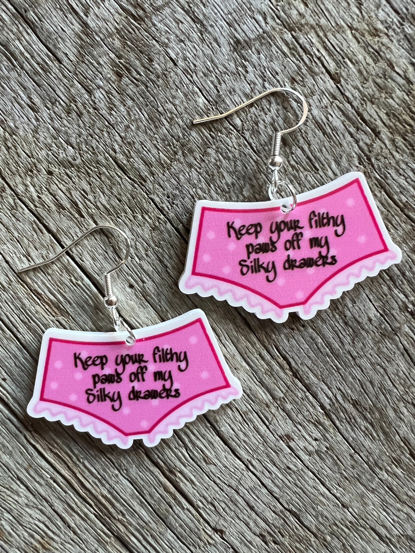 Paws Off Resin Earrings