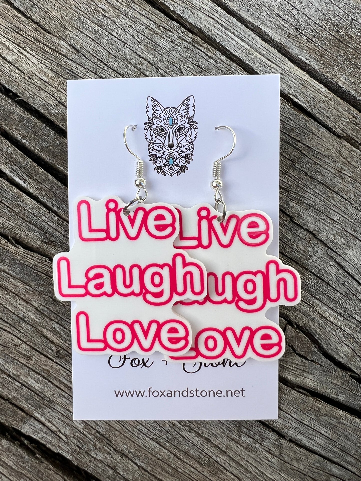 Live Laugh Love Dangle Earrings