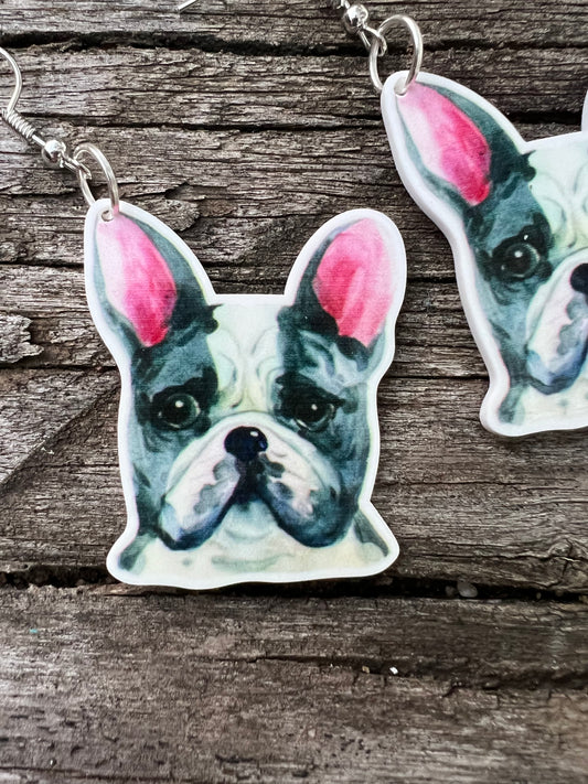Boston Terrier Dog Earrings
