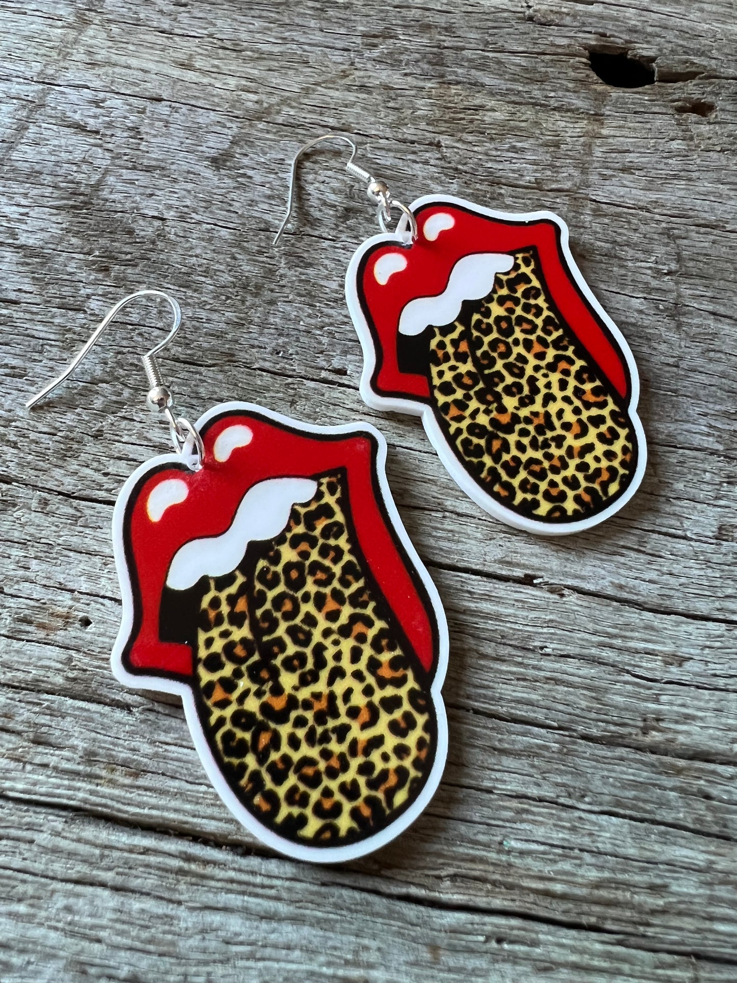 Leopard Rock On Earrings