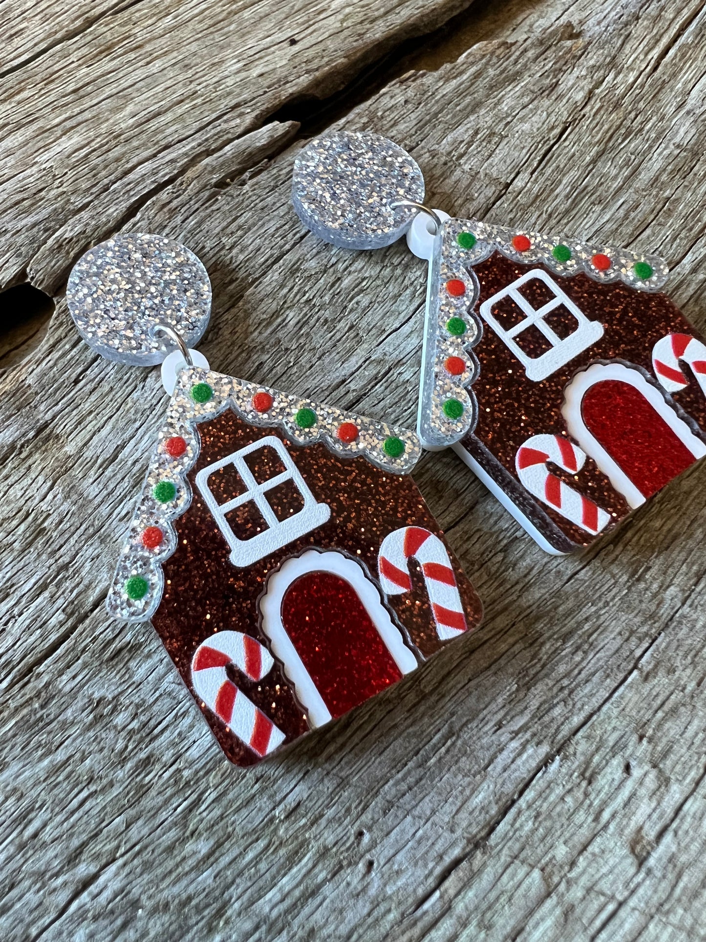 Gingerbread House Earrings