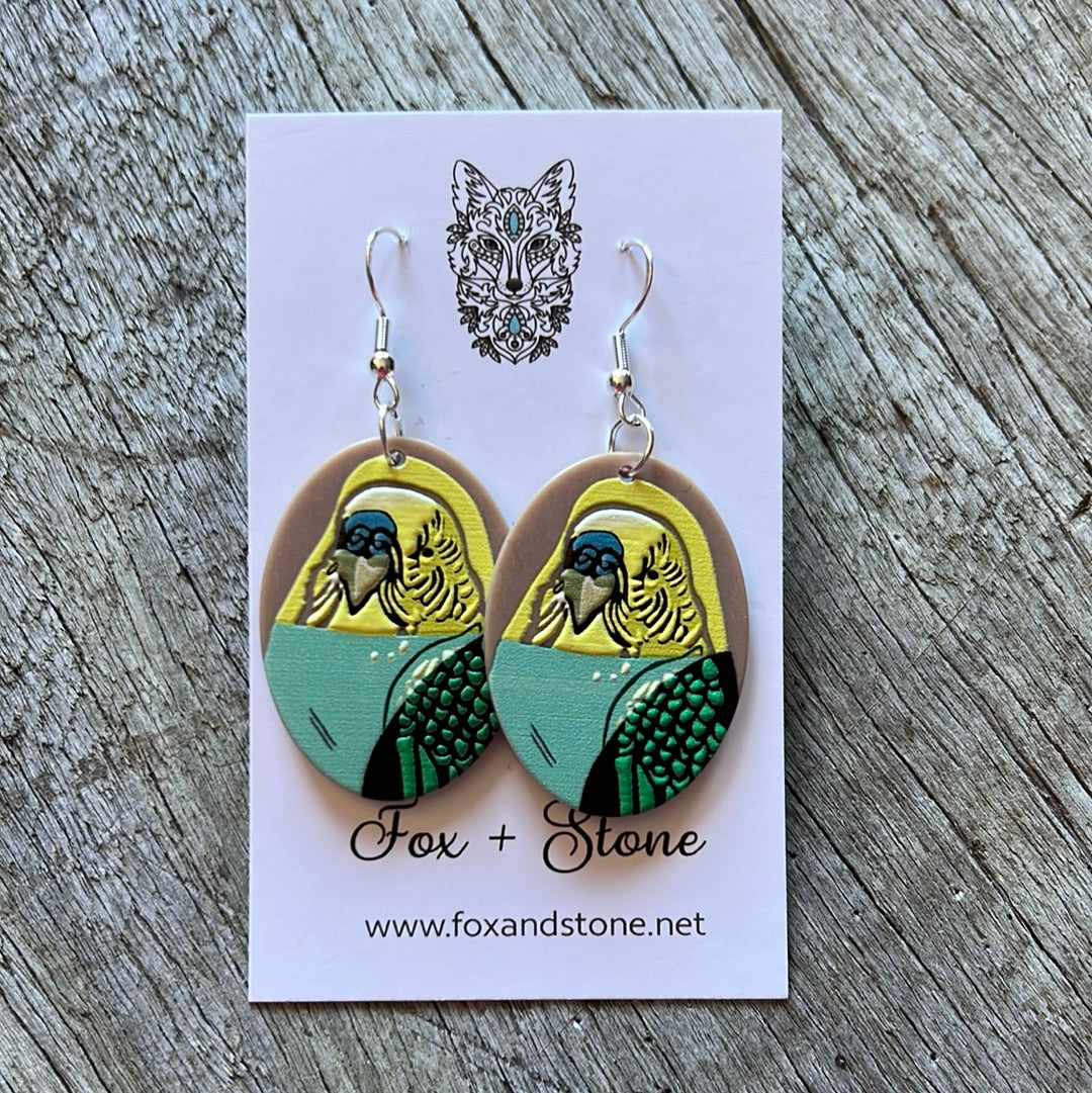 Pretty Budgie Earrings