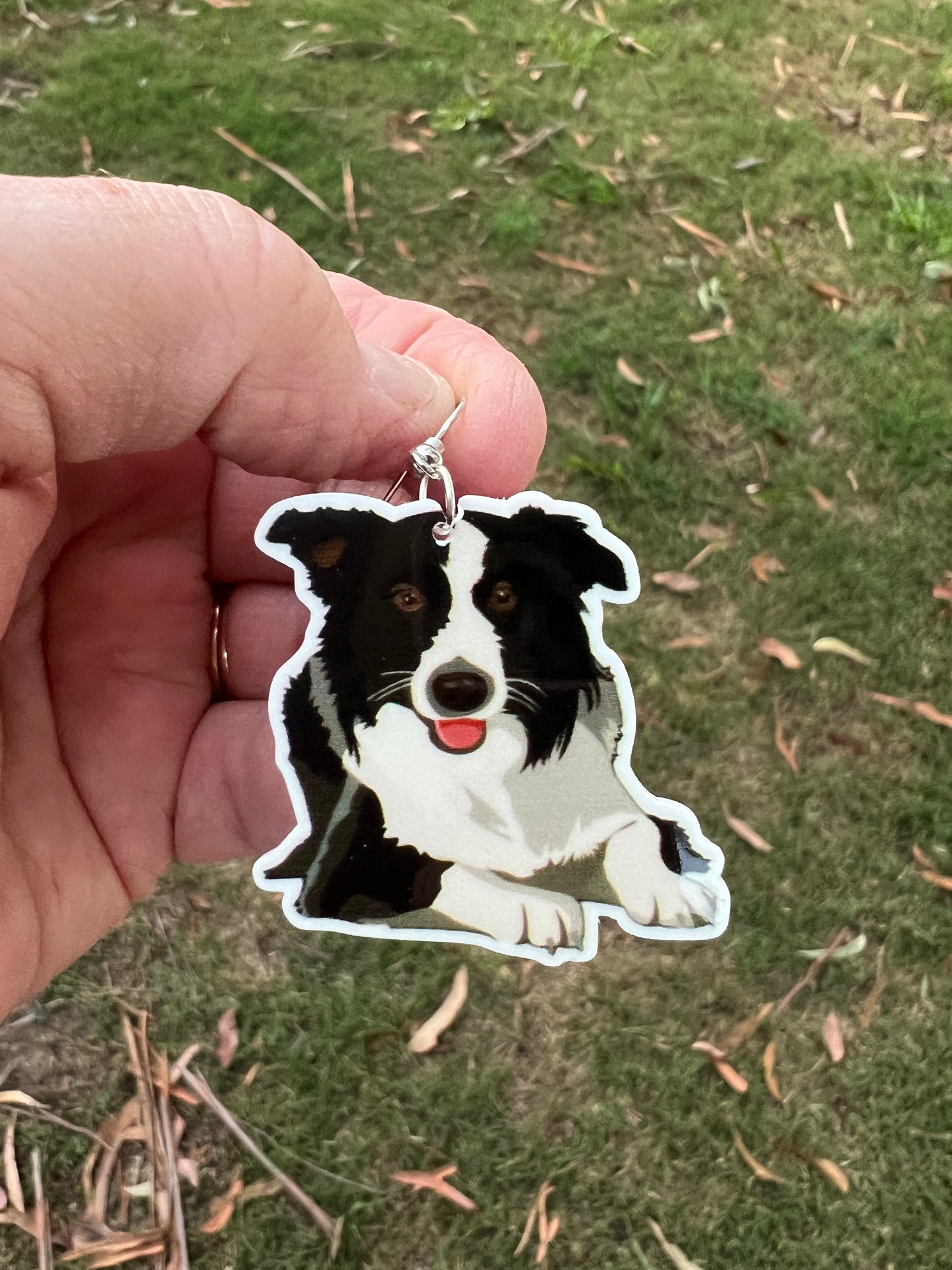 Border Collie Dog Earrings