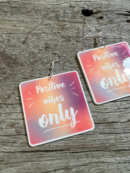 Positive Vibes Sunset Resin Earrings