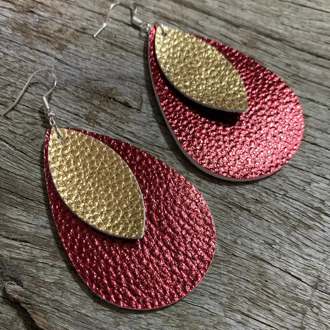 Marakesh Double Copper Teardrop Earrings