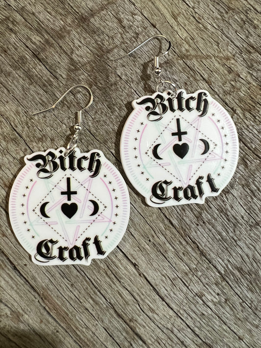 B#tch Craft Resin Earrings