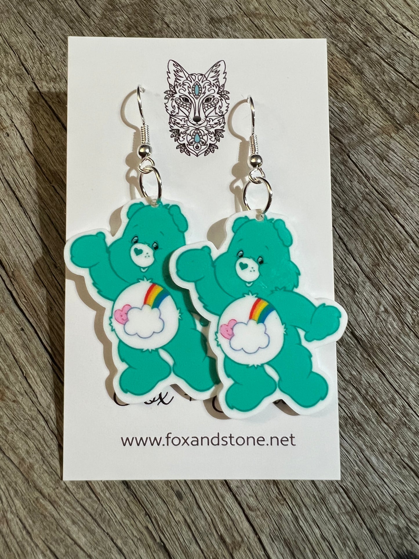 Turquoise Bear Plannar Earrings