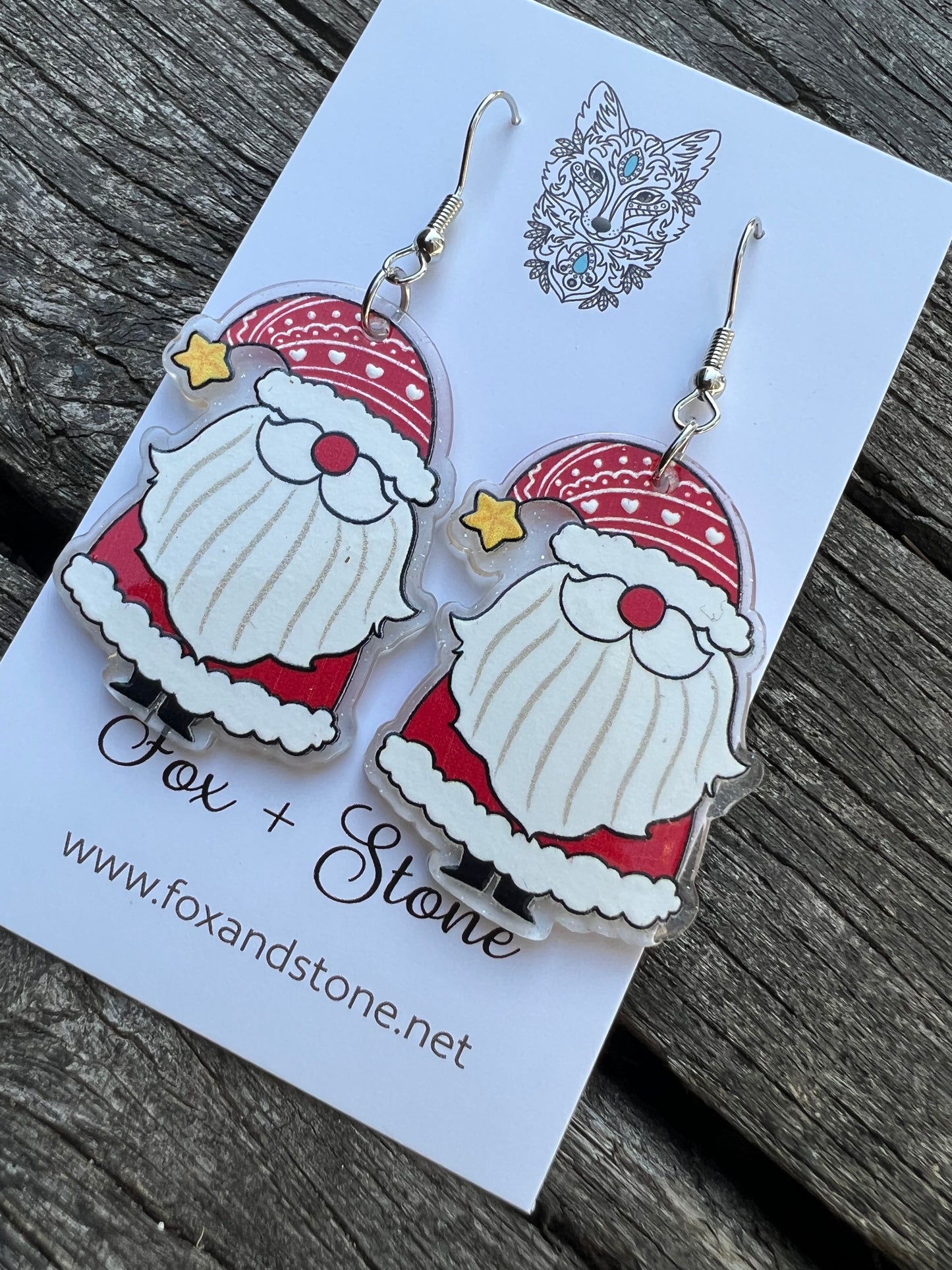 Merry Merry Christmas Resin Earrings