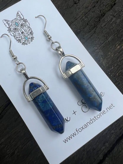 Lapis Lazuli Natural Gemstone Earrings