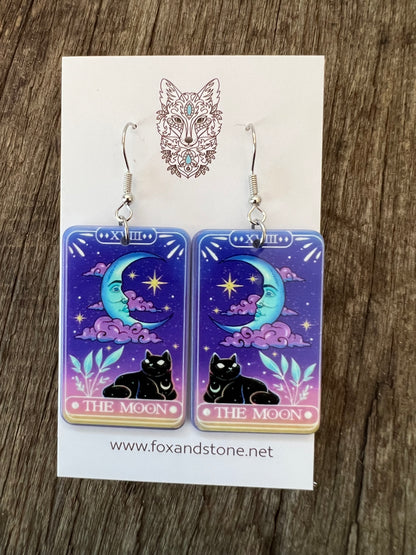Moon Cat Earrings