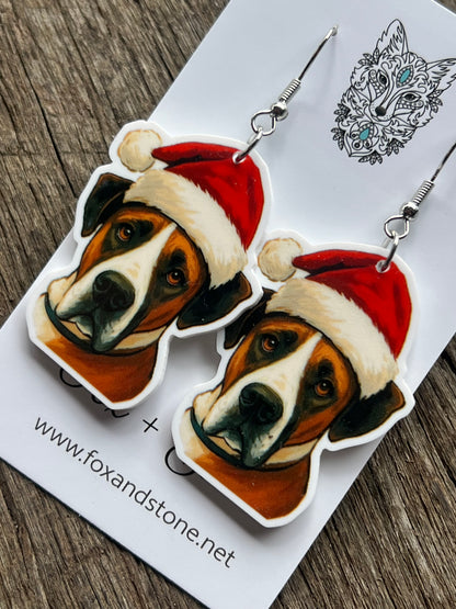 Bull Arab Xmas Dog Earrings (Beautiful Eric)