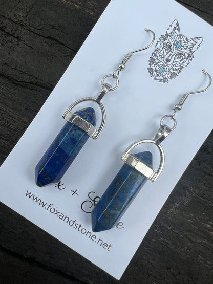 Lapis Lazuli Natural Gemstone Earrings