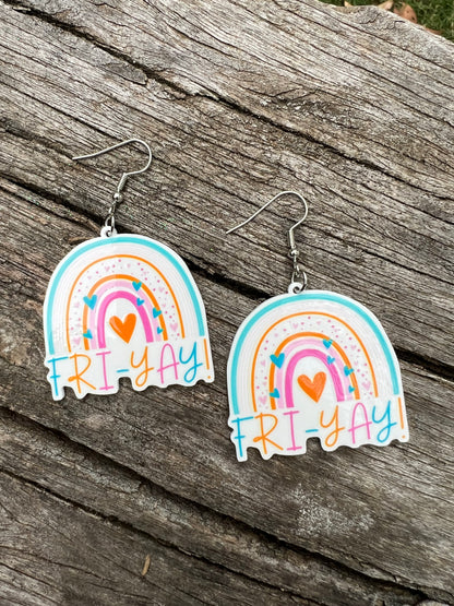Fri-Yay Arch Earrings