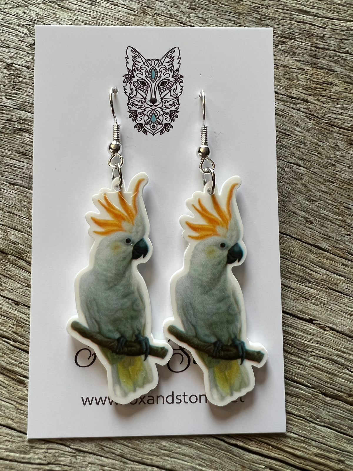 Cockatoo Bird Earrings