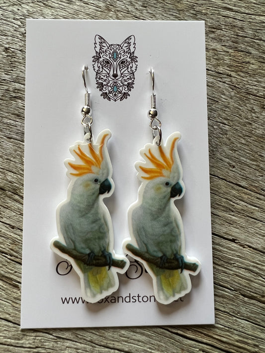 Cockatoo Bird Earrings
