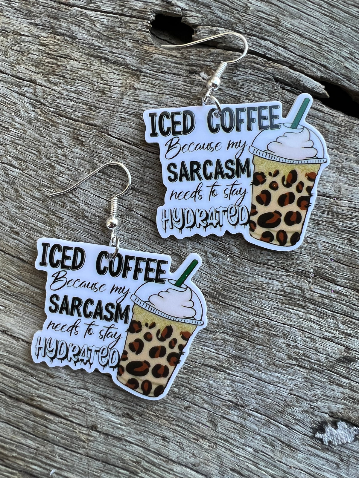 Iced Coffee and Sarcasm Earrings