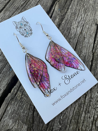 B Fairy Wing/Butterfly Wing Earrings