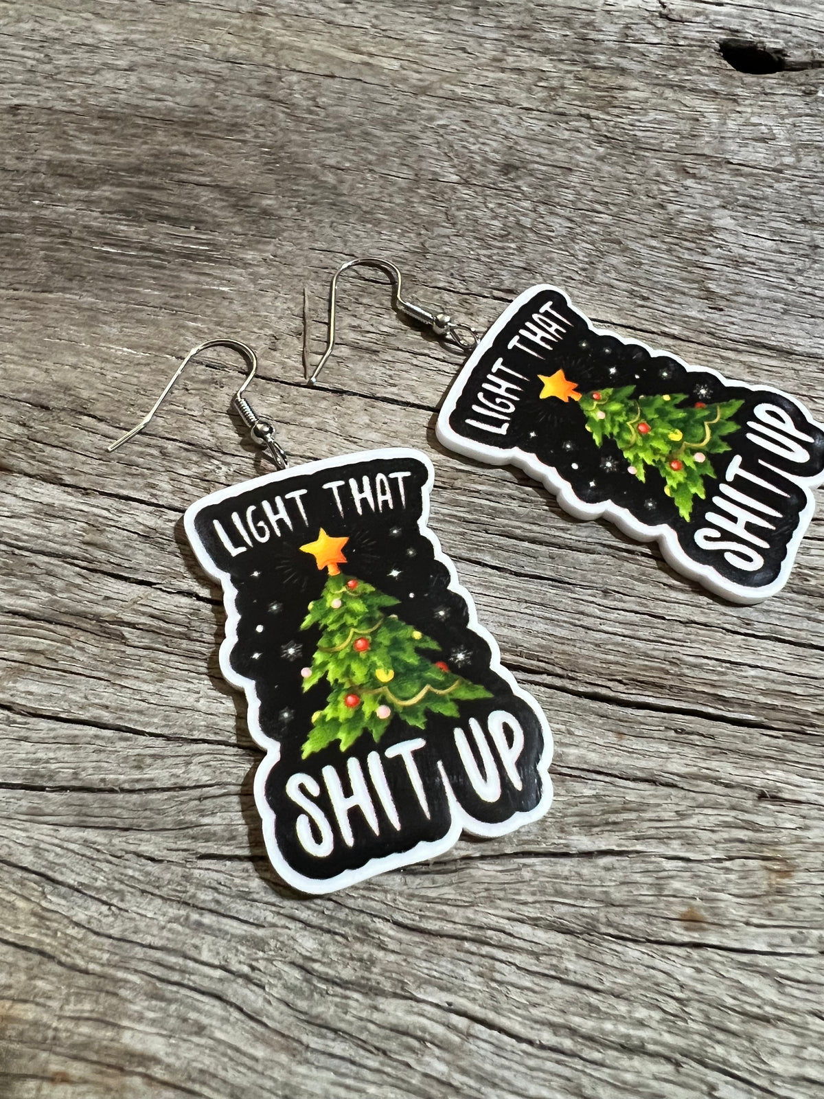 Christmas Light Shit Up Earrings