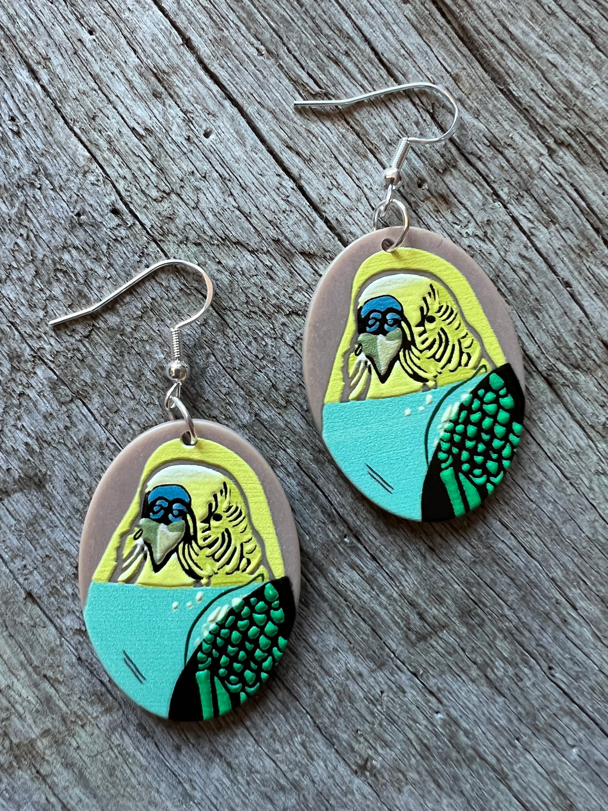 Pretty Budgie Earrings