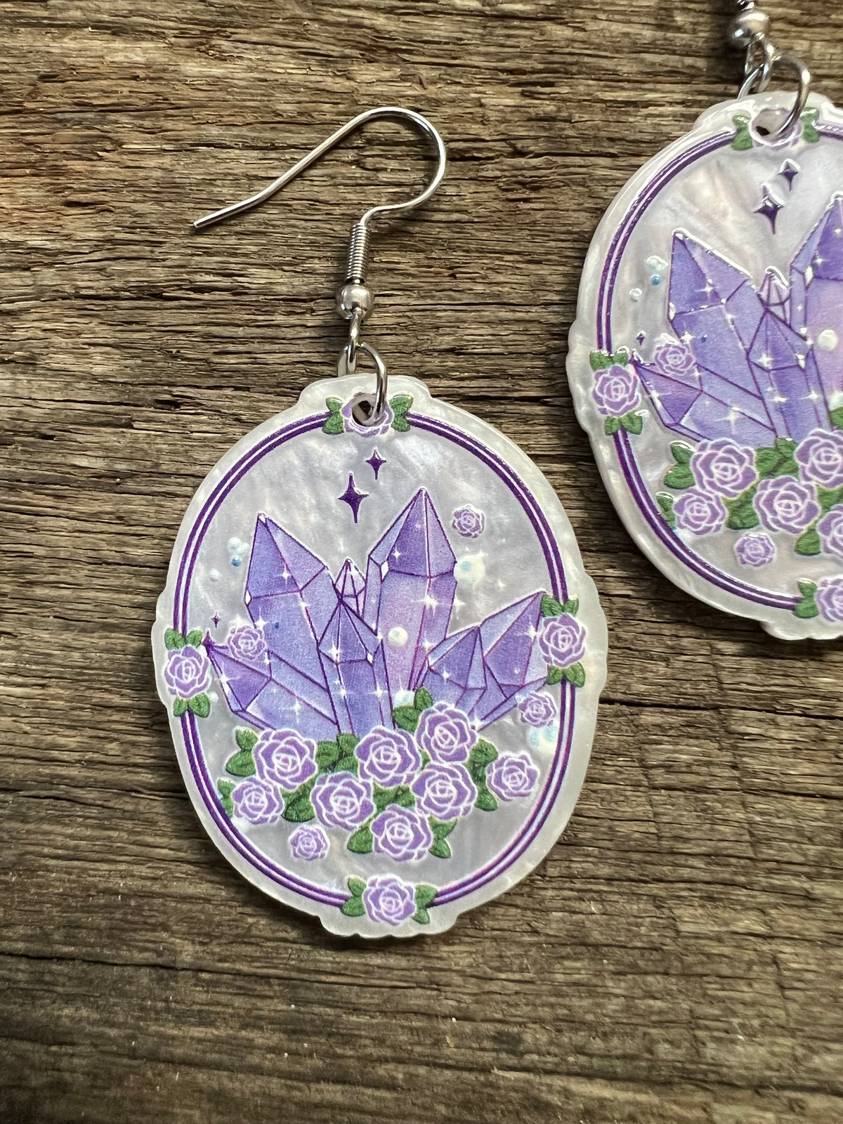 Amethyst Crystal Points Earrings