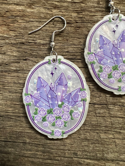 Amethyst Crystal Points Earrings