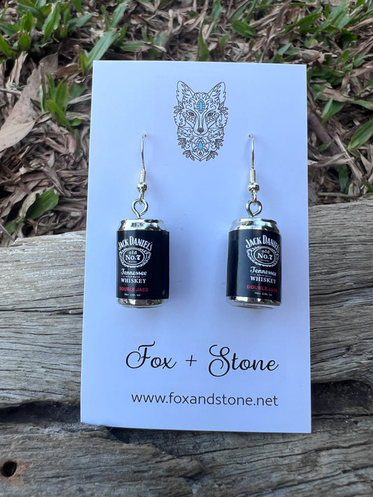 Jack Daniel Mini Can Earrings ON SALE