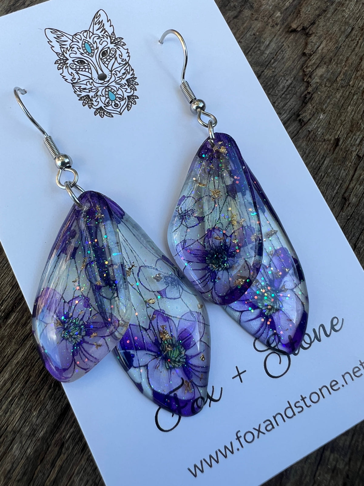 Rhiannon Fairy Wing/Butterfly Wing Earrings