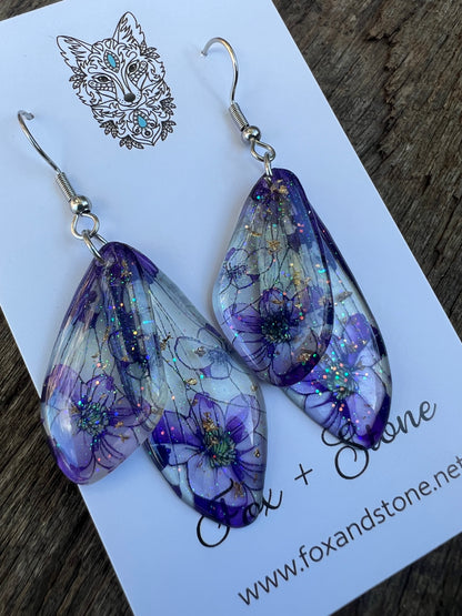 Rhiannon Fairy Wing/Butterfly Wing Earrings