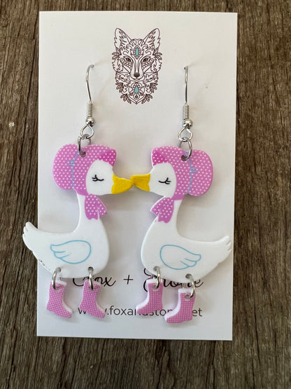 Mother Duck Earrings