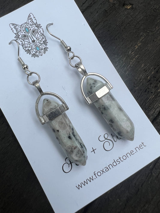 Kiwi Jasper Natural Stone Earrings