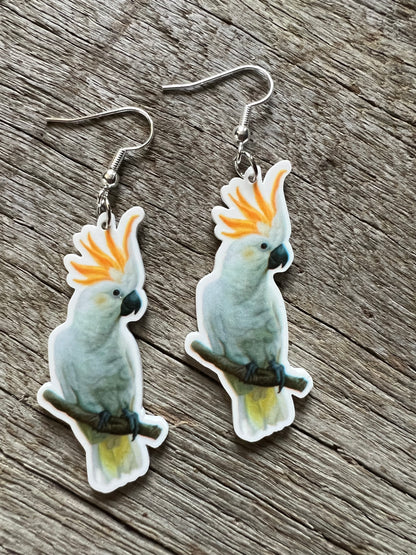 Cockatoo Bird Earrings