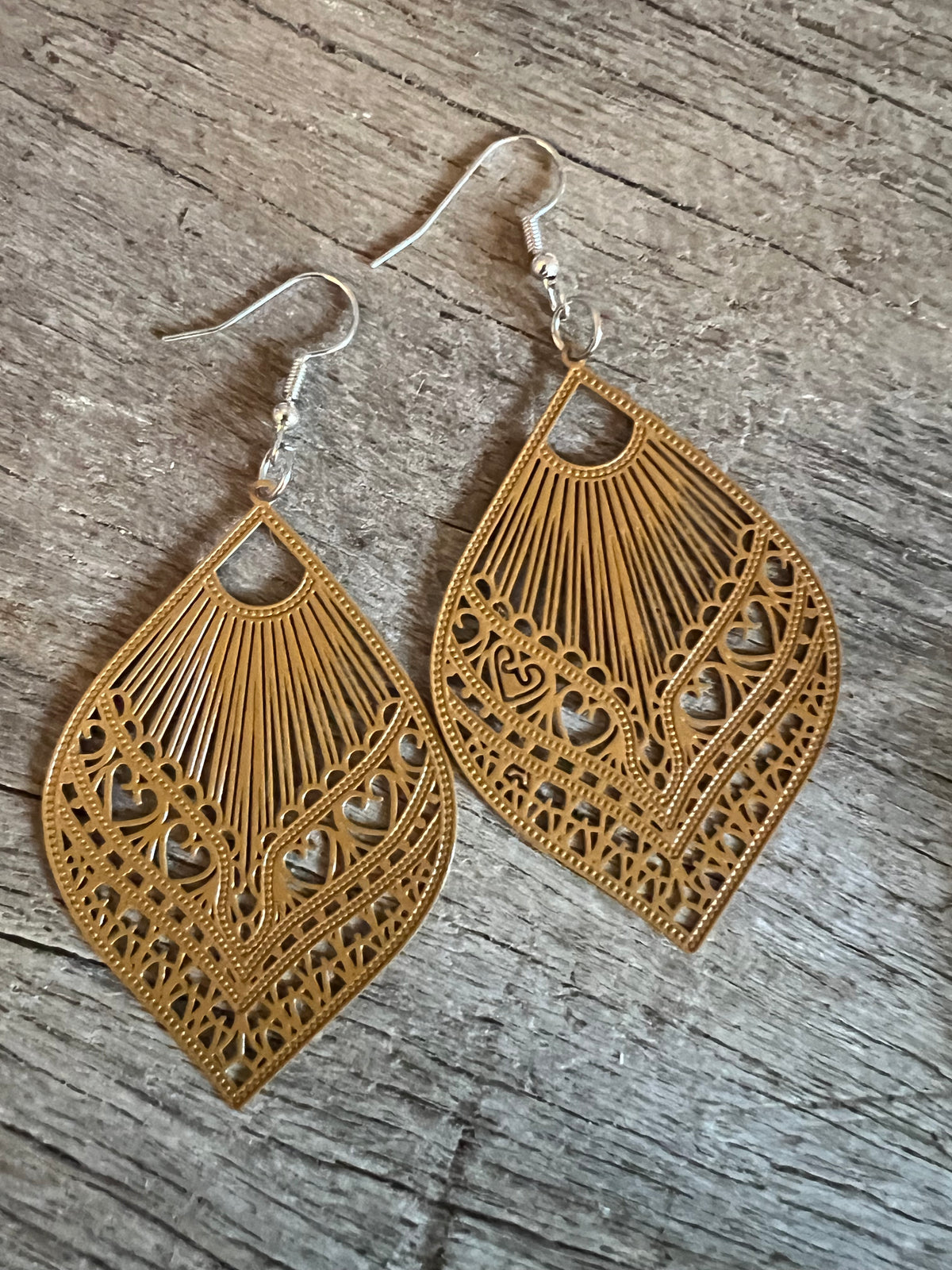 Samantha Coffee Brown Filigree Earrings