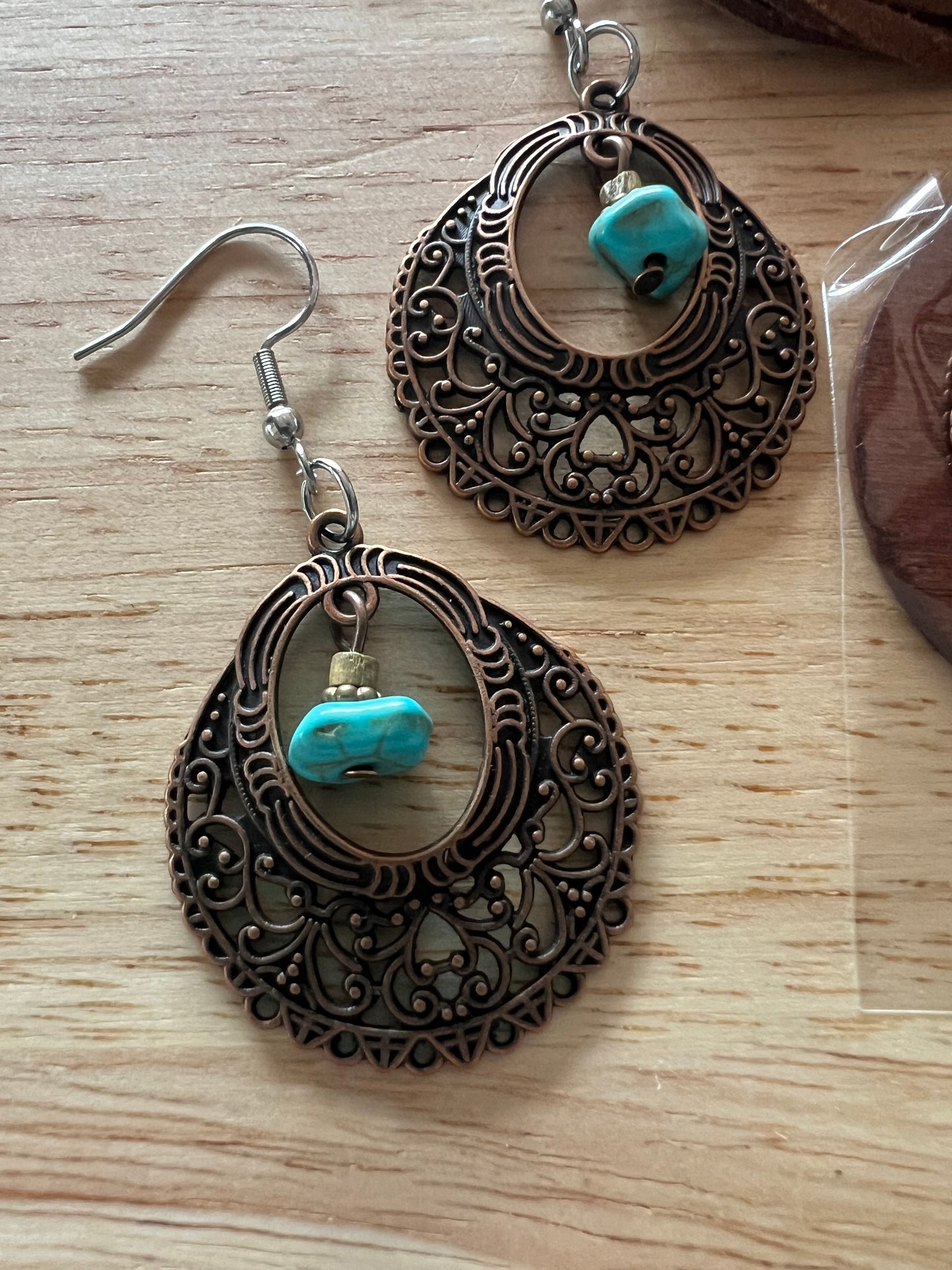 Boho Lace Pendant Earring Set