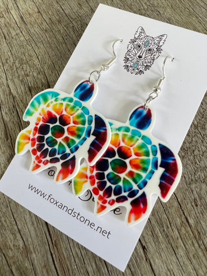 Colourful Turtle Earrings