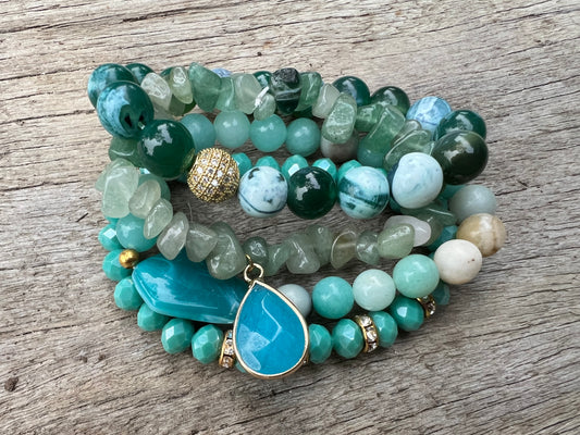 Gemstone Beaded Bracelet Stack