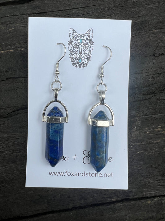 Lapis Lazuli Natural Gemstone Earrings