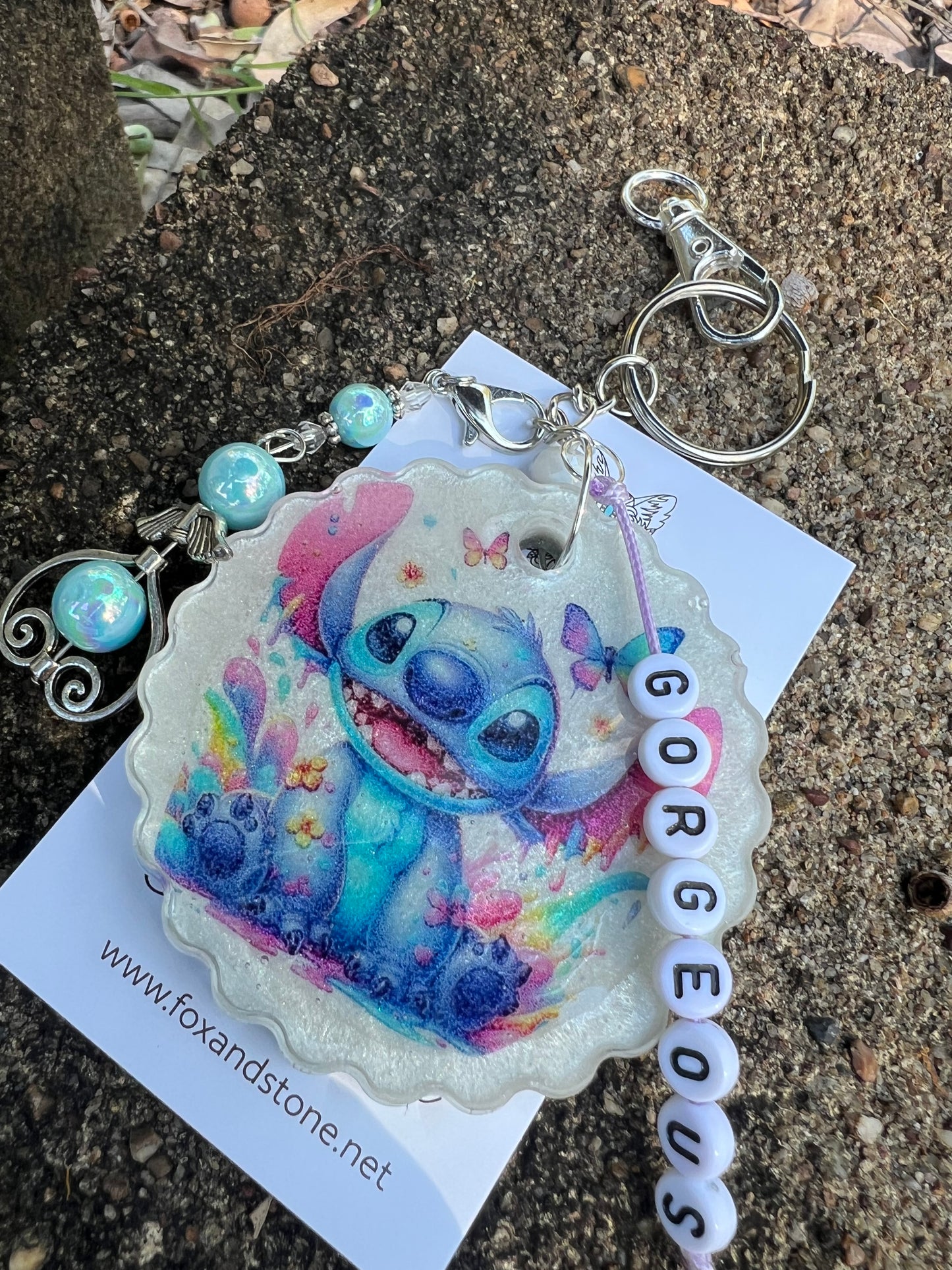 Stitch Large Resin Keyring