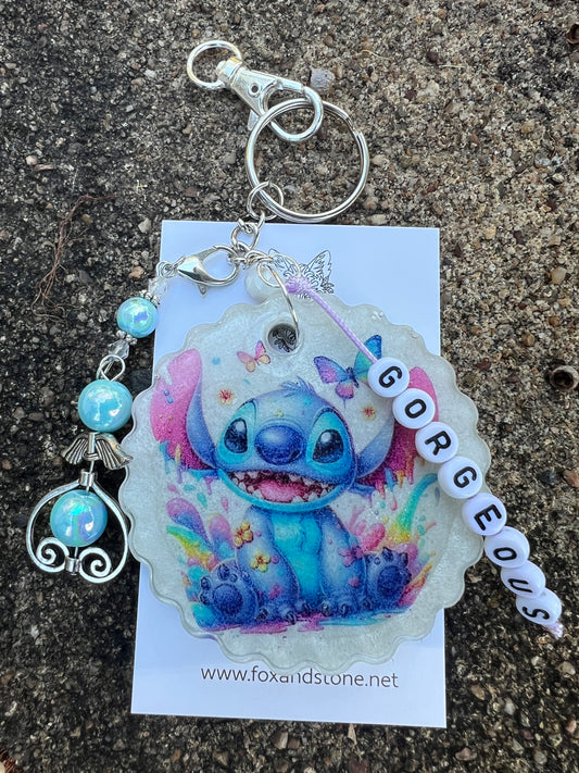 Stitch Large Resin Keyring