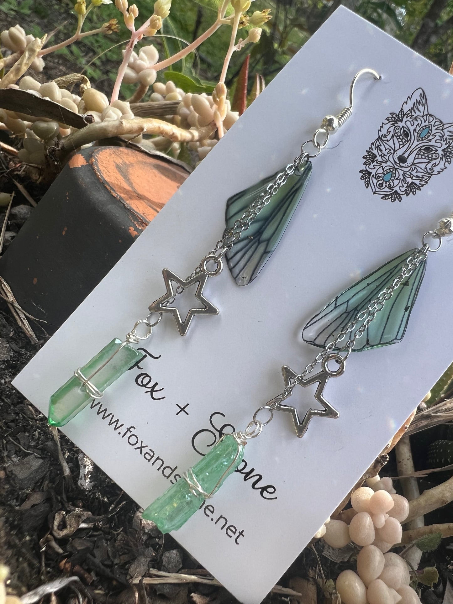Lush Fairy/Butterfly Wing Dangle Earrings