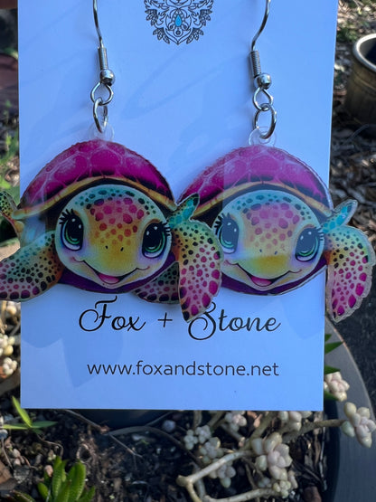 Gorgeous Turtle Earrings
