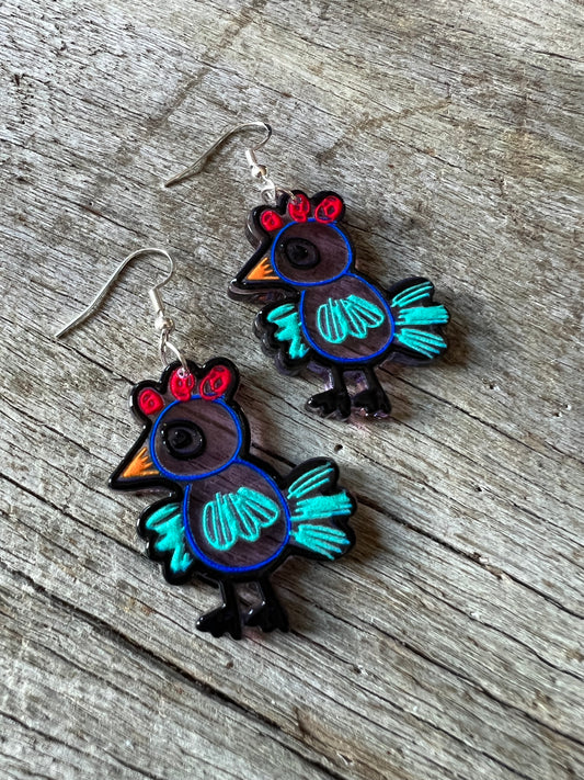 Happy Rooster Earrings