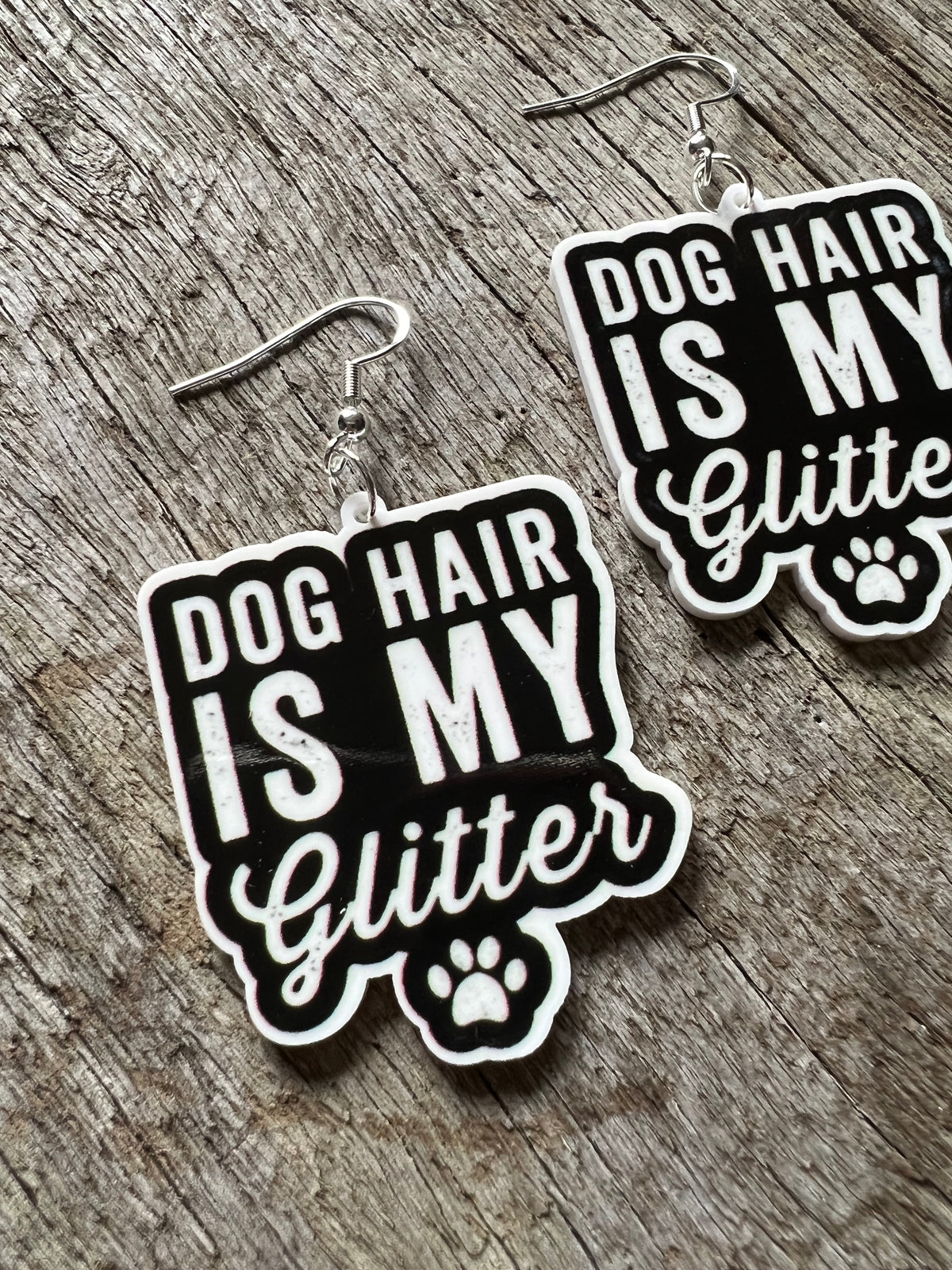 Dog Hair Glitter Earrings