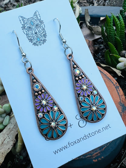 Floral Teardrop Earrings
