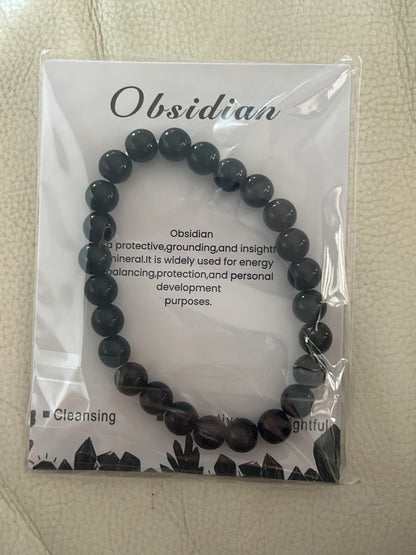 Obsidian Natural Stone Bracelet