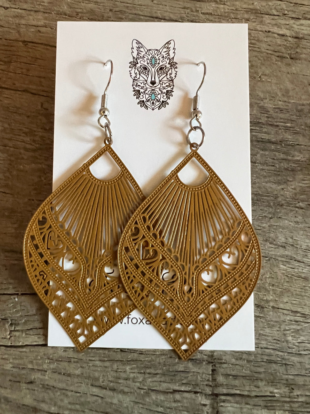 Samantha Coffee Brown Filigree Earrings